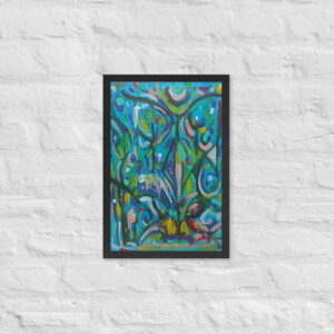 blue moon Framed poster