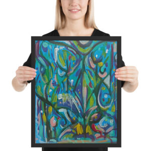 Blue moon Framed poster